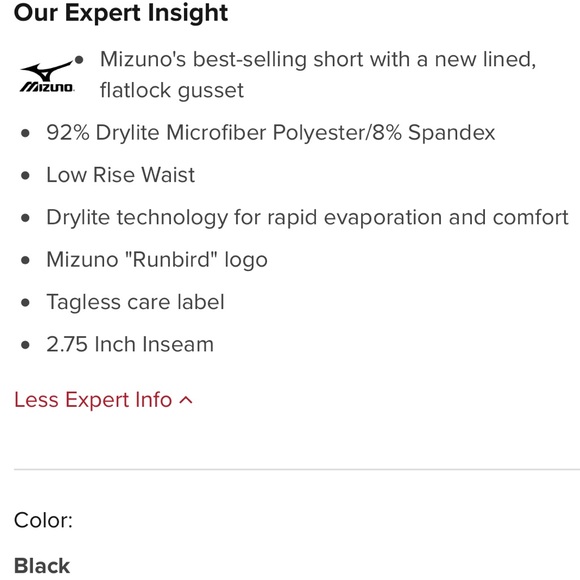 NEW Mizuno Women’s Low Rider Spandex Shorts - Picture 2 of 6